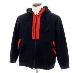 【中古】ホワイトマウンテニアリング WHITE MOUNTAINEERING コットンポリエステル ジャージー フーデッドダブルジップブルゾン ブラックxレッド【サイズ2】【メンズ】のサムネイル