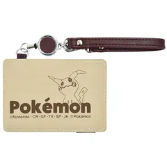 【新品】 ポケットモンスター ポケモン パスケース 定期入れ ナイロン リール付き カードケース ピカチュウ ブラッキー ミミッキュ ワッカネズミ 0