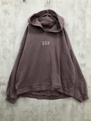 GAP ギャップ GAPロゴ刺繍 起毛 ヴィンテージソフト プルオーバー パーカー sizeL/ブラウン ■■ メンズ