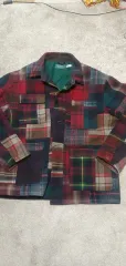 ポロ ラルフローレン パッチワーク CHECK ウール ジャケット