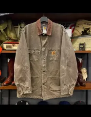 00s Carhartt カーハート C02CHT ダークブラウン ウォッシュ 4ポケット チョアジャケットのサムネイル