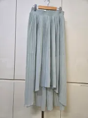 ZARA ミント色 プリーツ ロング スカート