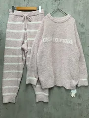 展示品■gelato pique ジェラートピケ PWNT225014 パウダーボーダー セットアップ sizeF/ピンク ■■◎レディース