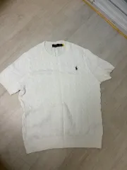 ポロラルフローレン ケーブルニット 白 XL