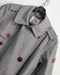 AIGLE ベルト付きトレンチコート (CHECK パータン)