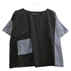 美品✨ビアズリー B刺繍ドット柄プルオーバー ブラウス 洗える とろみ