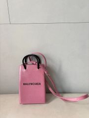 美品】バレンシアガビストロ XXS ピンク 2WAY ショルダー人気カラ