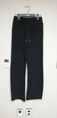 レディース ブラック ワイド トレーナー パンツ