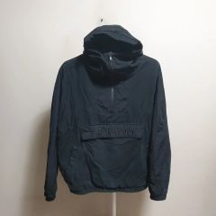 JORDAN ハーフジップ ナイロンジャケット ブラック - メルカリ