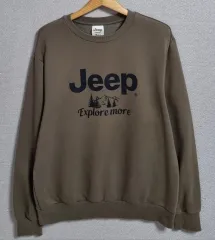 オーバーサイズ M ) JEEP ジープ カーキ スウェットのサムネイル
