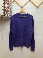 POLO ポロ ラルフローレン パープル ケーブルニットのサムネイル
