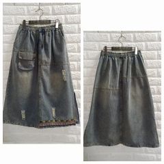 美品】PREMIUM ScoLar 変形デニムスカート 裾レース リボン M - メルカリ