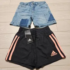 adidas アディダス ハーフパンツ + デニムインザボックス ハーフパンツ 120 サイズ 2枚