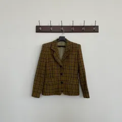 ヴィンテージ ウール CHECK カジュアル ブレーザー ジャケット