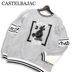 CASTELBAJAC カステルバジャック 通年★ キャラクター 刺繍 ワッペン セーター ニット Sz.4 メンズ 日本製のサムネイル
