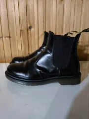 uk7 260mm DR. MARTENS ドクターマーチン 2976 チェルシーブーツ スムース ブラック