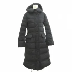 ユニクロ UNIQLO ダウンコート S 黒 ブラック フード付き 長袖 ロング丈 /NP ■ECE004