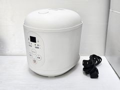 本格土鍋炊飯器3合炊き 夢グループ 匿名 未使用に近い 白 しゃもじ