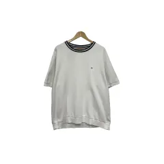 110 Tommy Hilfiger トミーヒルフィガー オーバーサイズ ラウンドネック コットン 半袖 スウェットシャツ Tシャツ