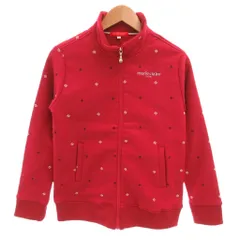 マリクレール MARIE CLAIRE SPORT 美品 ブルゾン ジャケット L 赤 レッド 長袖 スタンドカラー 総柄 /YF ■GY62のサムネイル