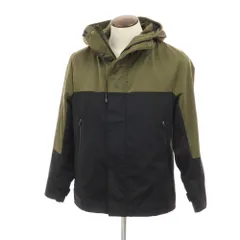 【中古】シップス SHIPS Colors ポリエステル フーデッド マウンテンパーカー オリーブxブラック【サイズL】【メンズ】