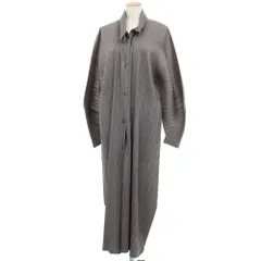 【中古】プリーツプリーズ PLEATS PLEASE 2026年春夏 プリーツ加工 ロングコート グレー【サイズ表記なし（L位）】【レディース】のサムネイル