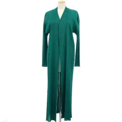 【中古】プリーツプリーズ PLEATS PLEASE 2025年秋冬 プリーツ加工ガウンコート グリーン【サイズ表記なし（L位）】【レディース】のサムネイル