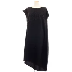 【中古】イッセイミヤケ ISSEY MIYAKE 2026年春夏 ポリエステル系 プリーツ アシンメトリー ワンピース ブラック【サイズ表記なし(L位)】【レディース】のサムネイル