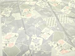 平和屋着物○訪問着 番傘 黒地 金彩 銀通し地 正絹 逸品 AABH4886fy