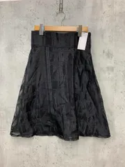 新品 MAJESTIC LEGON マジェスティックレゴン 1037046348 バックレースアップヒザ丈 スカート sizeM/黒 ■◆ レディース