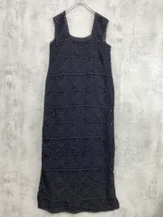 Bab バブ 5410282 クロシェロング ワンピース sizeM/黒 ■◆ レディース