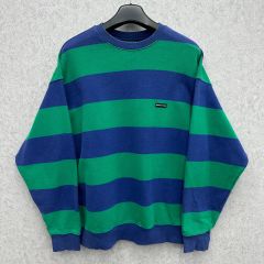 POLO SPORT ボーダー スウェット 緑 古着 - メルカリ