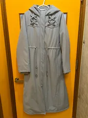 Y【Y7-15】◇ EATME    サイズ99（F）　ロングコート　水色　レディースのサムネイル