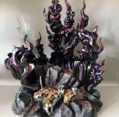 高品質】山東省産モリオン龍神彫 黒水晶 台座付 - メルカリ