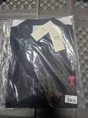 アミ スモール ハート ロゴ ブラック ポロTシャツ M 新品