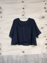 1183) リスト LIST カラ クロップド ブラウス