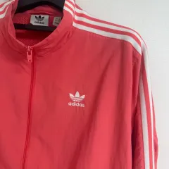 アディダス レトロ トレフォイル ジャケット 2XL ピンク S級
