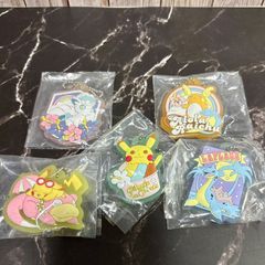 신품 미사용 이치 반 쿠지 5 점 세트 Pikachu and Friends HAPPY BEACH TIME I상 고무 컬렉션
