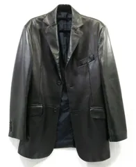 dunhill ダンヒル レザージャケット ブルゾン ヴィンテージ 本革 L dunhill（ダンヒル） 美品 ラムレザー シングル ライダースジャケット