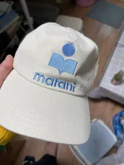 マラン ベースボールキャップ アイボリー ブルー ロゴのサムネイル