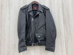 牛革】ダブルライダースジャケット Lサイズ ブラック - メルカリ