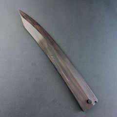 きん様ご依頼品：尺二（刃渡り360mm）鬼反り切付包丁 専用黒檀鞘
