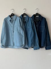 新品】LASUD ドルマンデニムライクシャツ - メルカリ