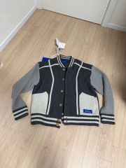 極美品☆sacai エリックヘイズ 刺繍 ニットブルゾン スタジャン レザー