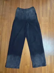 Loadingroom ヴィンテージ ウォッシュ ブラック トレーナー ジョガー パンツ