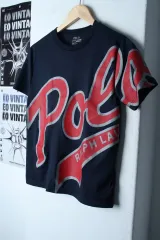 (M) ポロラルフローレン 半袖 Tシャツ キッズ ビックロゴ ネイビー-17EA0のサムネイル