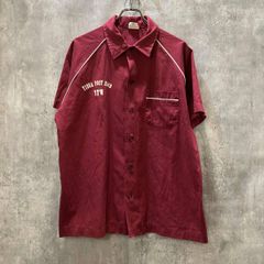 60s NAT NAST 赤 ボウリングシャツ レーヨンシャツ ボーリングシャツ