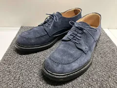 PADRONE パドローネ ラウンドチップ オックスフォード スエードシューズ 57-006018 サイズ41 ネイビー 紺
