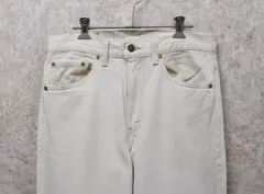 90’ｓ【USA製】ビンテージ【LEVI'S】【リーバイス505】５０５ 白【デニムパンツ】ホワイトデニム【32ｘ32】 DF2107-15