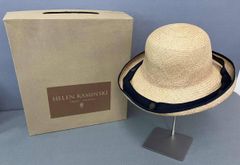 【美品・箱発送】ヘレンカミンスキー ラフィアハット 麦わら帽子 美品HELEN KAMINSKIヘレンカミンスキー 麦わら帽子ハット ラヒィア